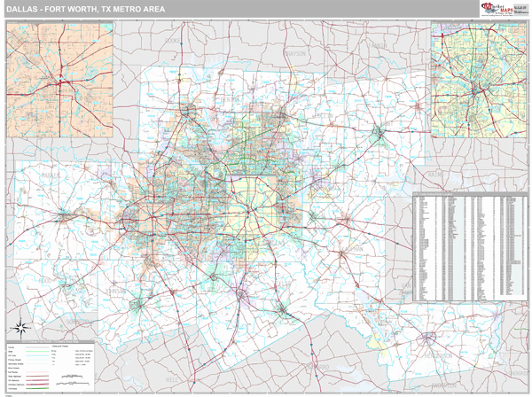 Dallas-Ft. Worth Wall Map